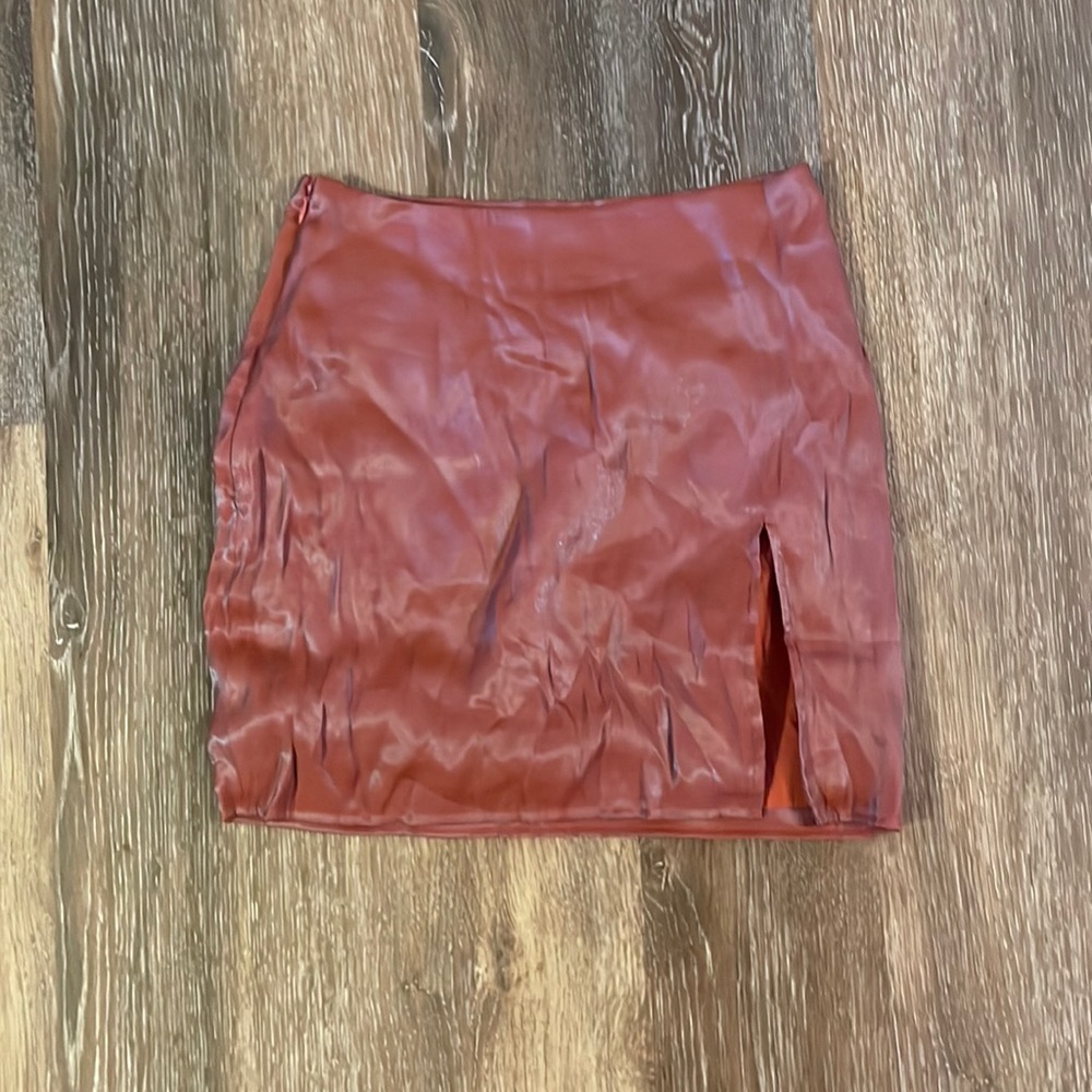 Metallic skirt.